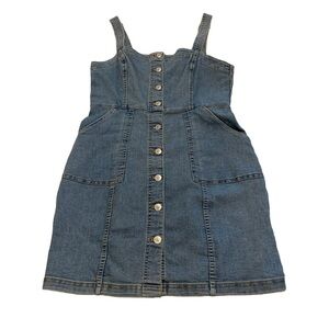 H&M DIVIDED Denim Button Front Mini Dress - Size M